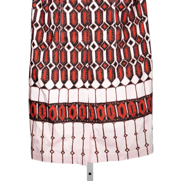Talbots Women's Dress Geometric Tribal Ethnic Stretch Shift Lined Sleeveless 4P - Picture 8 of 9